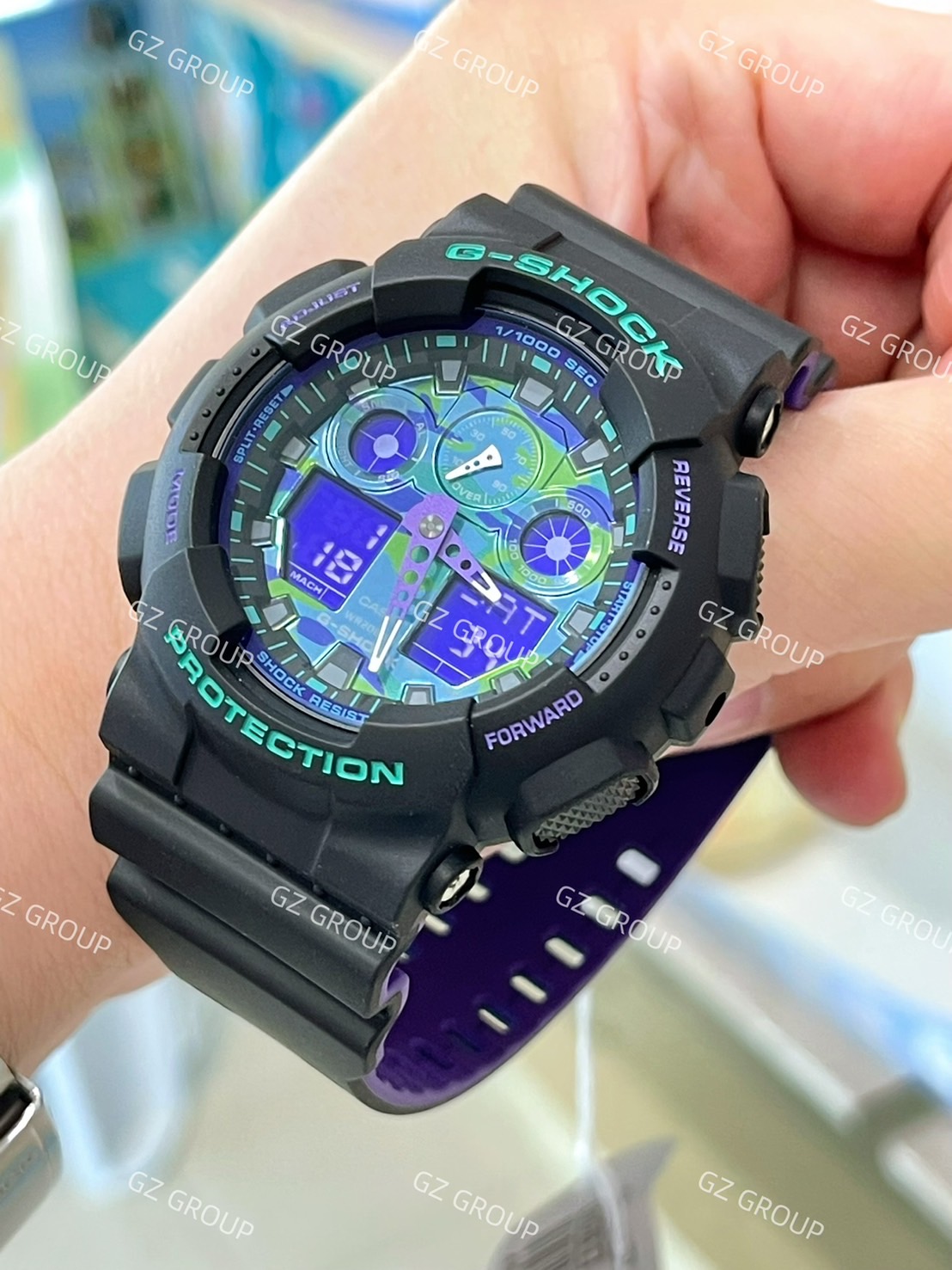 CASIO MID YEAR SALE G-SHOCK พร้อมส่ง นาฬิกาข้อมือ นาฬิกากันน้ำ นาฬิกาของแท้ ประกันศูนย์ CMG 1 ปี รุ่น GA-100BL-1A นาฬิกาสีดำ