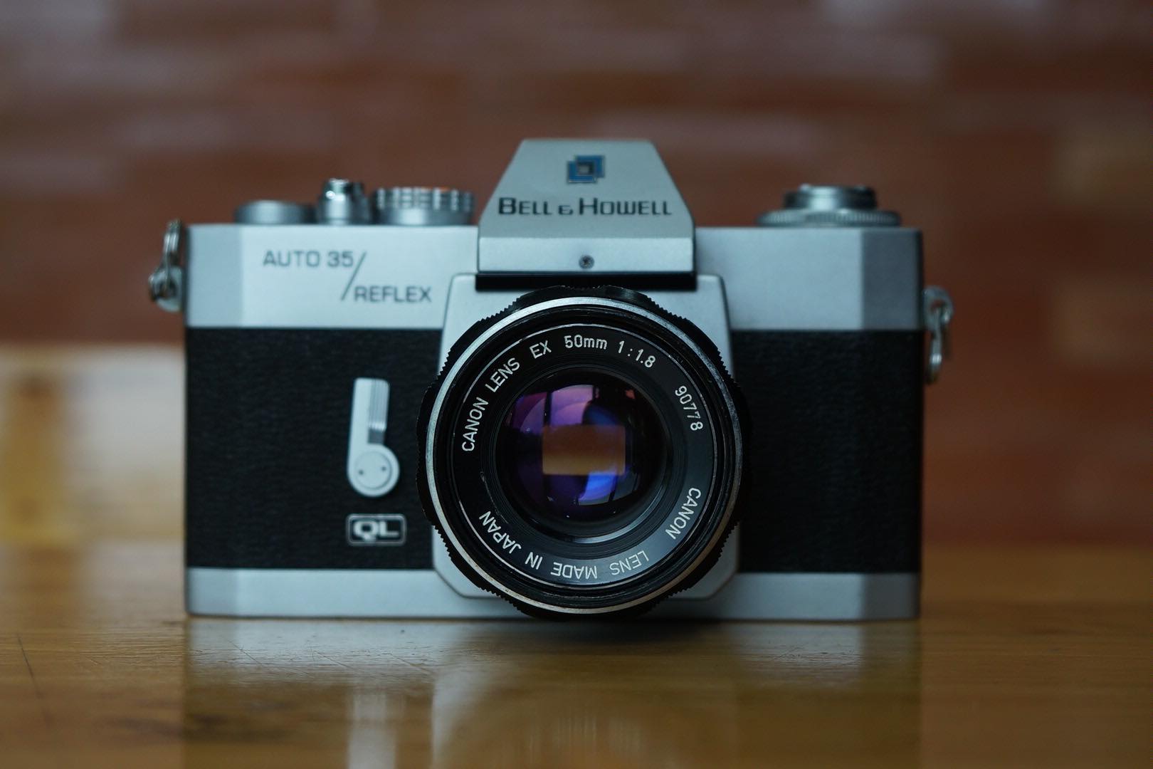 BELL&HOWELL AUTO35 REFLEX CANON LENS EX 50MM.F1.8