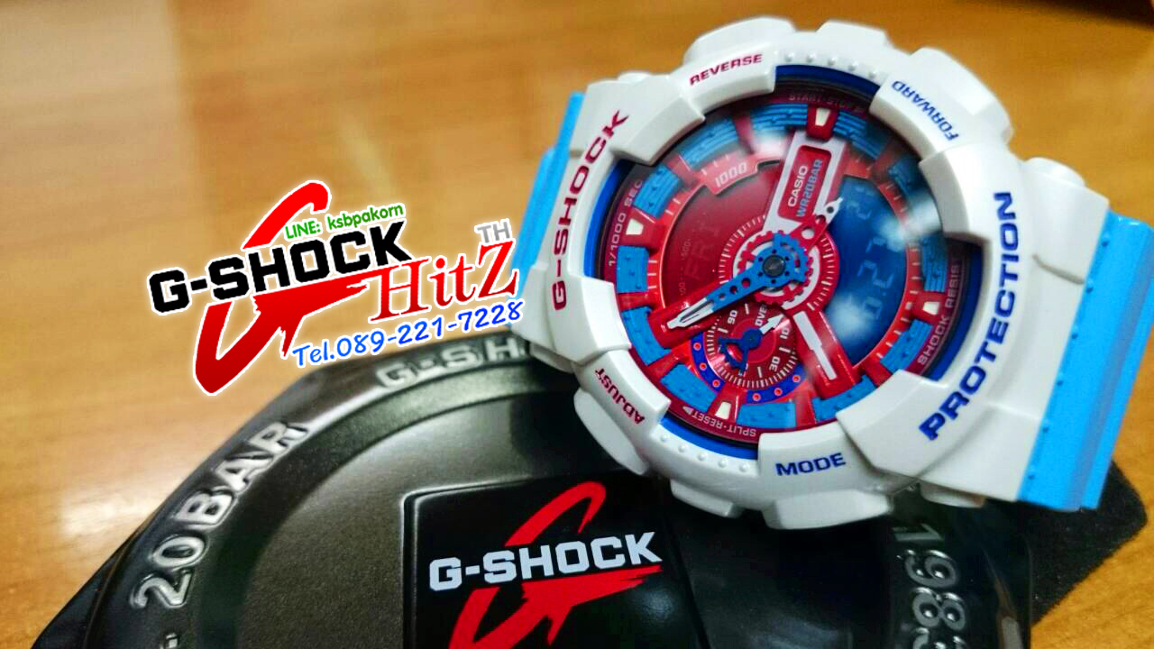 CASIO G-SHOCK นาฬิกาข้อมือ นาฬิกากันน้ำ นาฬิกาของแท้ ประกันศูนย์ CMG 1 ปี รุ่น GA-110AC-7A นาฬิกาสีขาว