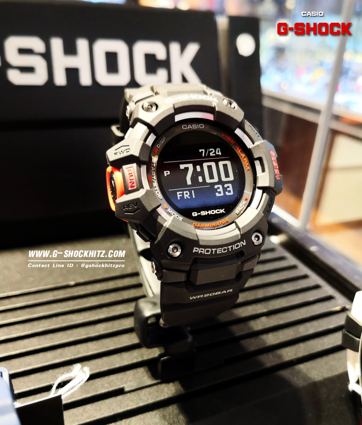 CASIO MID YEAR SALE G-SHOCK นาฬิกาข้อมือ นาฬิกากันน้ำ นาฬิกาของแท้ ประกันศูนย์ CMG 1 ปี รุ่น GBD-100-1 นาฬิกาสีดำ