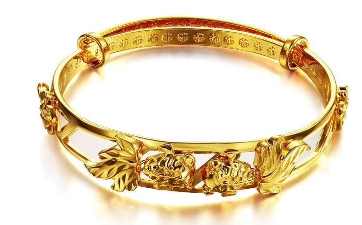 สร้อยข้อมือทอง กำไลข้อมือทอง 18 K ออกแบบ ลาย ปลาทอง คู่ เสริมสิริมงคล กำไลทอง ปรับ Size ได้ แบบสวย ของขวัญวันเกิด วันพิเศษ 362663