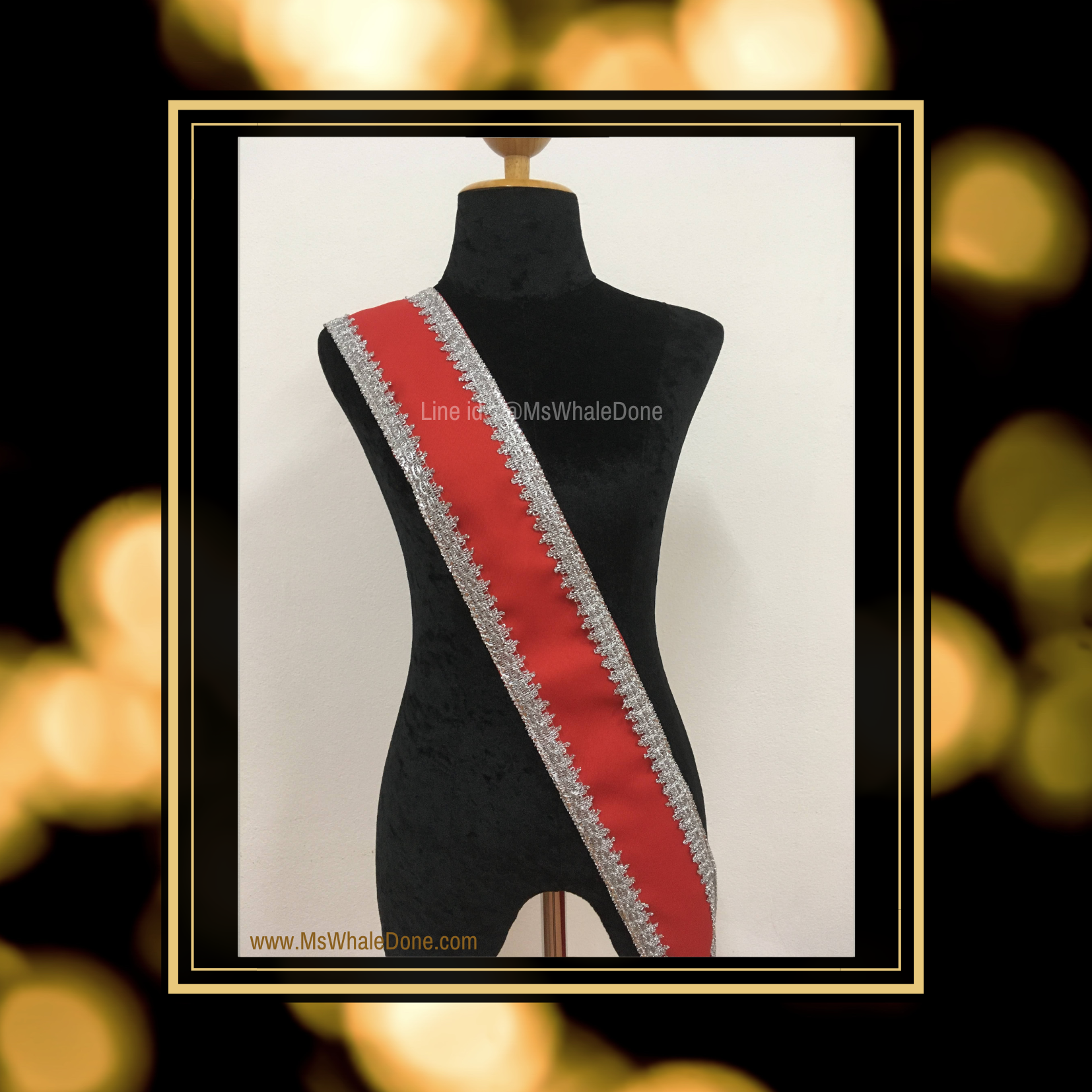 7แบบ/สี/ไซส์ สายสะพายตกแต่งชุดราตรี/ชุดสูท/ชุดไทย เฉลิมฉลองในงานพิเศษ งานปาร์ตี้