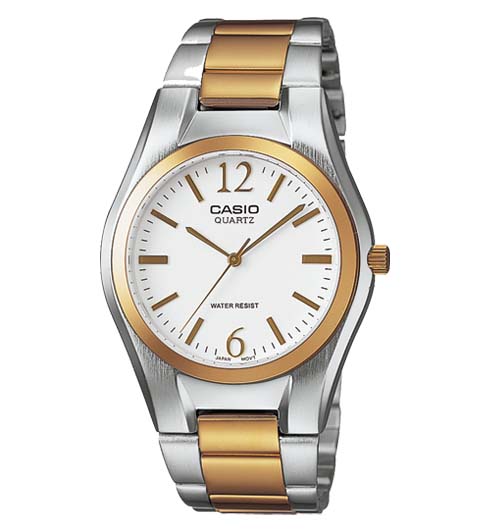 CASIO นาฬิกาคาสิโอ นาฬิกาข้อมือ นาฬิกากันน้ำ นาฬิกาของแท้ ประกันศูนย์ CMG 1 ปี รุ่น MTP-1253SG-7A นาฬิกาสีทอง