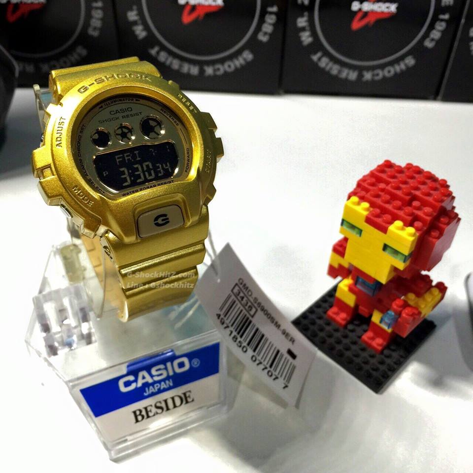 CASIO G-SHOCK นาฬิกาข้อมือ นาฬิกากันน้ำ นาฬิกาของแท้ ประกันศูนย์ CMG 1 ปี รุ่น GMD-S6900SM-9D นาฬิกาสีทอง