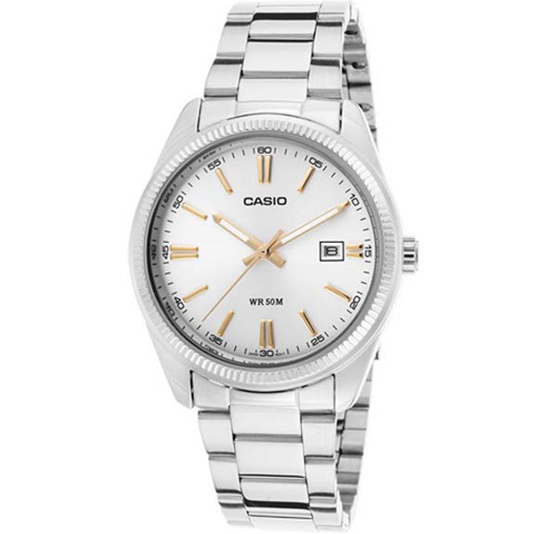 CASIO นาฬิกาคาสิโอ นาฬิกาข้อมือ นาฬิกากันน้ำ นาฬิกาของแท้ ประกันศูนย์ CMG 1 ปี รุ่น MTP-1302D-7A2 นาฬิกาสีเงิน