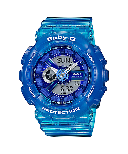 CASIO BABY-G นาฬิกาข้อมือ นาฬิกากันน้ำ นาฬิกาของแท้ ประกันศูนย์ CMG 1 ปี รุ่น BA-110JM-2A นาฬิกาสีน้ำเงิน