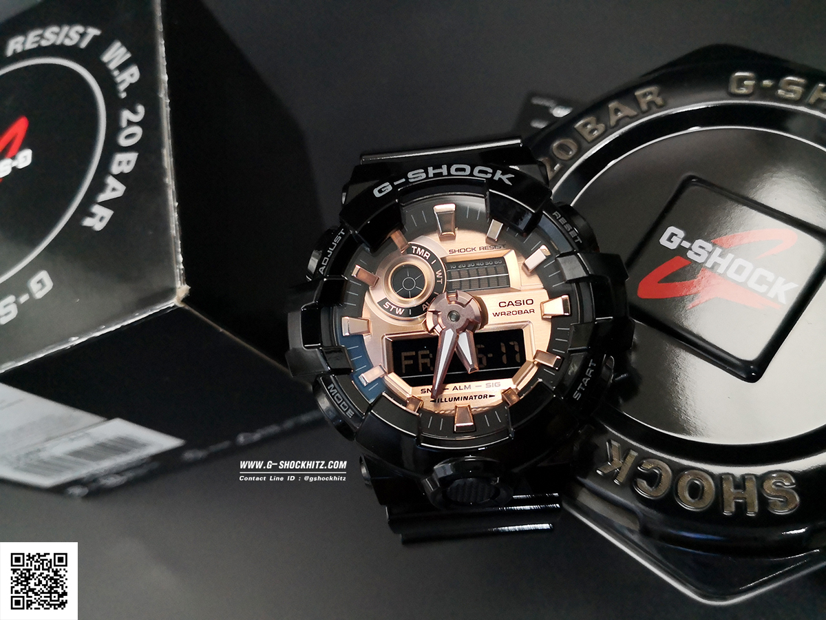 CASIO G-SHOCK นาฬิกาข้อมือ นาฬิกากันน้ำ นาฬิกาของแท้ ประกันศูนย์ CMG 1 ปี รุ่น GA-700MMC-1A นาฬิกาสีดำ