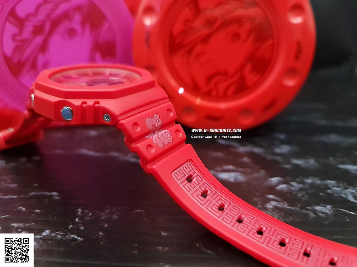 CASIO MID YEAR SALE G-SHOCK พร้อมส่ง นาฬิกาข้อมือ นาฬิกากันน้ำ นาฬิกาของแท้ ประกันศูนย์ CMG 1 ปี รุ่น GA-2100CNY-4 นาฬิกาสีแดง