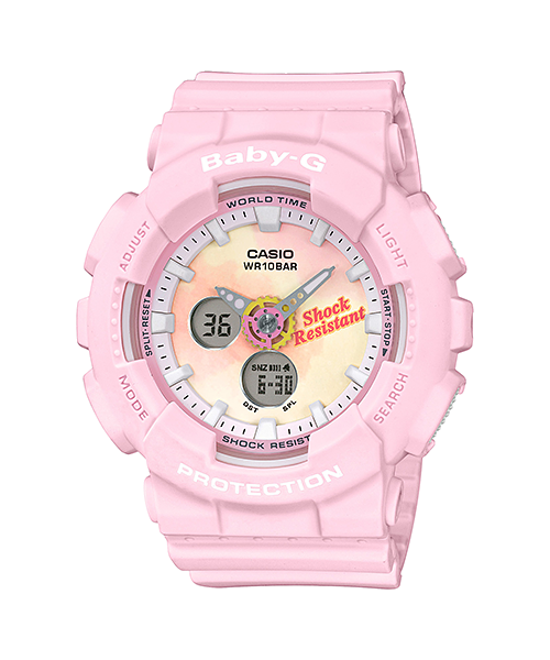 CASIO BABY-G นาฬิกาข้อมือ นาฬิกากันน้ำ นาฬิกาของแท้ ประกันศูนย์ CMG 1 ปี รุ่น BA-120TG-4A นาฬิกาสีชมพู