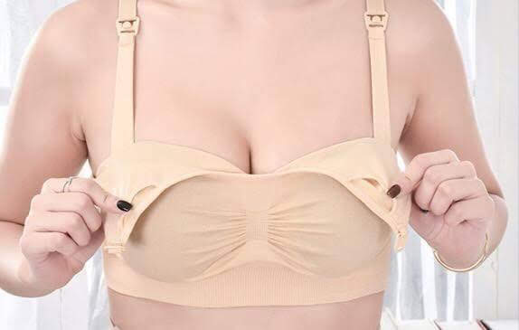 เสื้อในให้นม รุ่นสปอร์ต ผ้านิ่ม ยืดหยุ่นเยี่ยม สีเนื้อ มี3ไซส์ M, L, XL