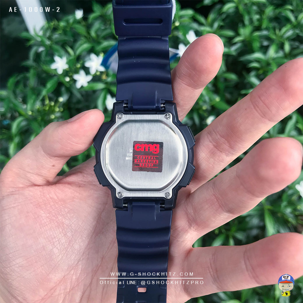 CASIO นาฬิกาคาสิโอ นาฬิกาข้อมือ นาฬิกากันน้ำ นาฬิกาของแท้ ประกันศูนย์ CMG 1 ปี รุ่น AE-1000W-2A นาฬิกาสีกรม
