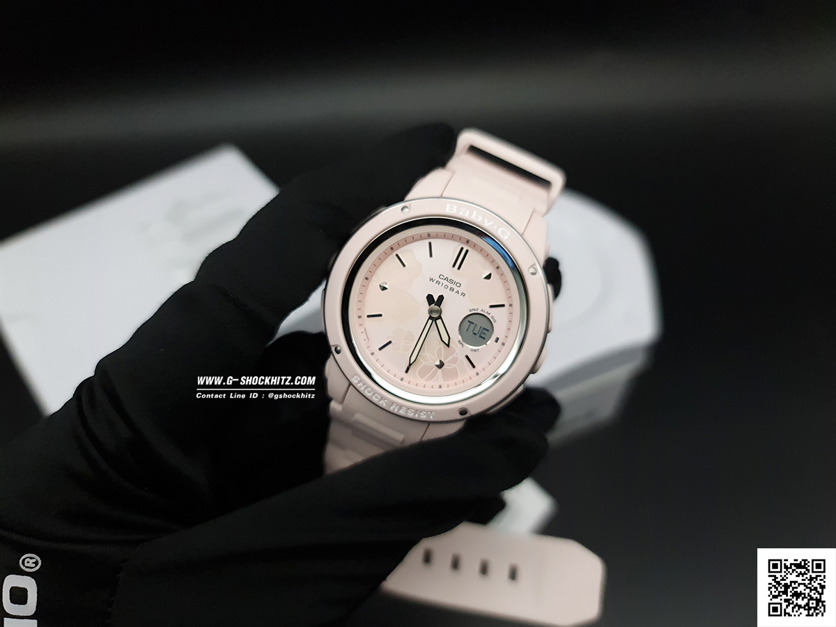 CASIO BABY-G นาฬิกาข้อมือ นาฬิกากันน้ำ นาฬิกาของแท้ ประกันศูนย์ CMG 1 ปี รุ่น BGA-150FL-4A นาฬิกาสีชมพู