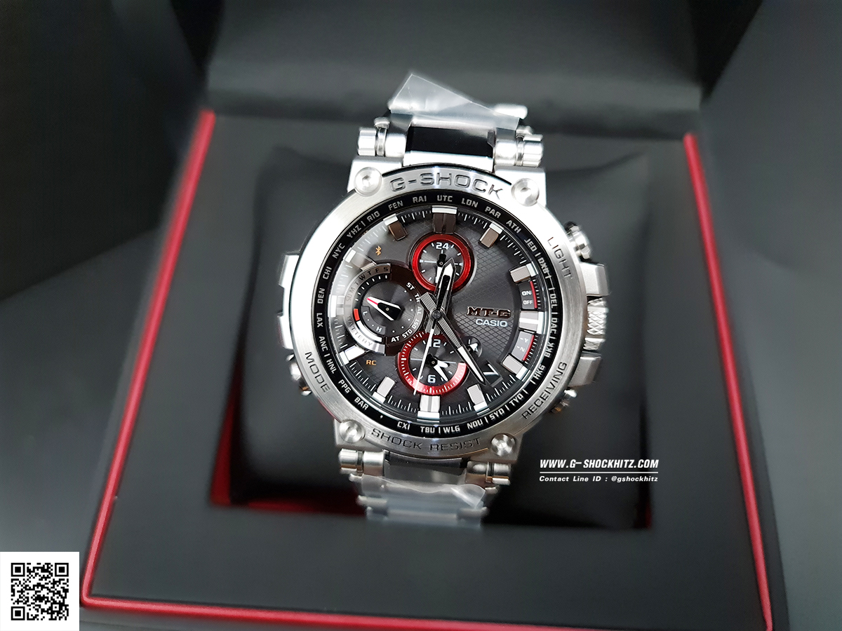 CASIO G-SHOCK นาฬิกาข้อมือ นาฬิกากันน้ำ นาฬิกาของแท้ ประกันศูนย์ CMG 1 ปี รุ่น MTG-B1000D-1A นาฬิกาสีเงิน