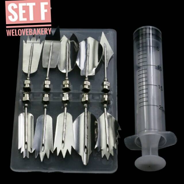 ชุดหัวเข็ม ทำ Jelly 3D เซท F (10 หัว พร้อมเข็ม)