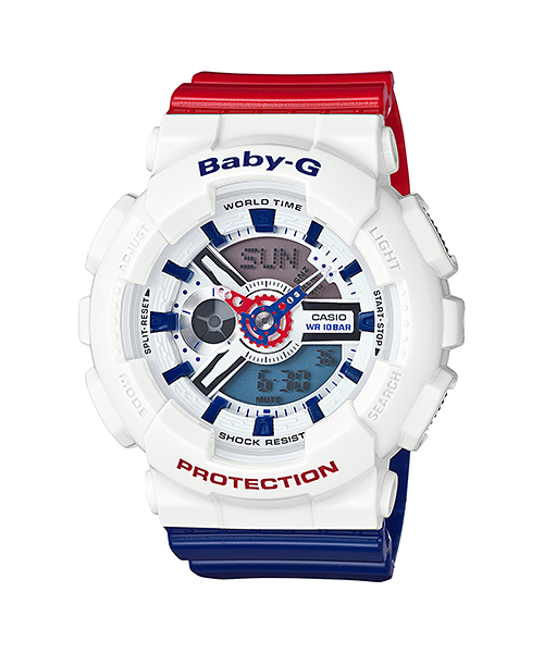 CASIO BABY-G นาฬิกาข้อมือ นาฬิกากันน้ำ นาฬิกาของแท้ ประกันศูนย์ CMG 1 ปี รุ่น BA-110TR-7A นาฬิกาสีขาว