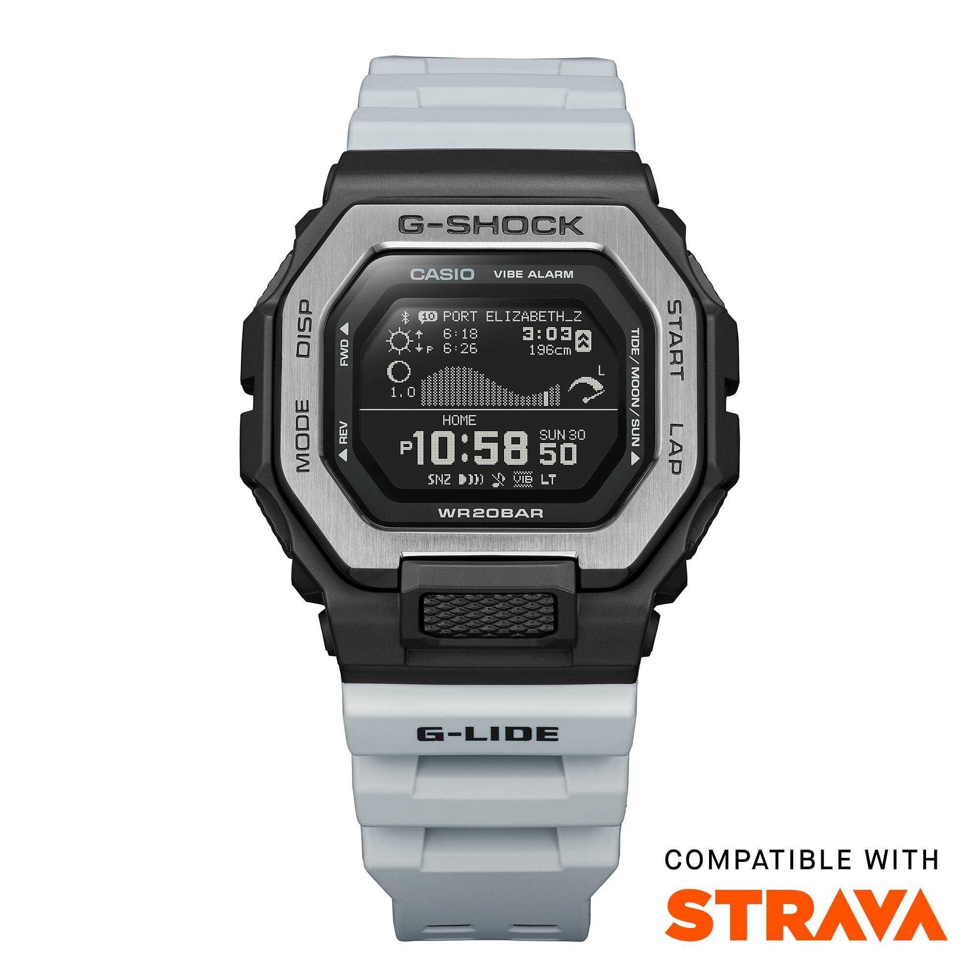 CASIO G-SHOCK นาฬิกาข้อมือ นาฬิกากันน้ำ นาฬิกาของแท้ ประกันศูนย์ CMG 1 ปี รุ่น GBX-100TT-8 นาฬิกาสีเทา