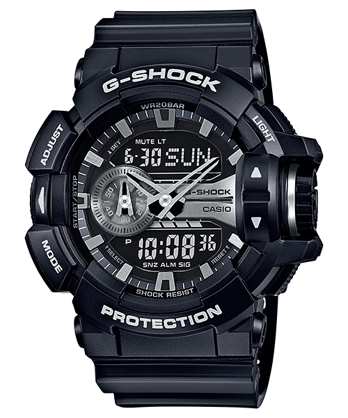 CASIO G-SHOCK นาฬิกาข้อมือ นาฬิกากันน้ำ นาฬิกาของแท้ ประกันศูนย์ CMG 1 ปี รุ่น GA-400GB-1A นาฬิกาสีดำ