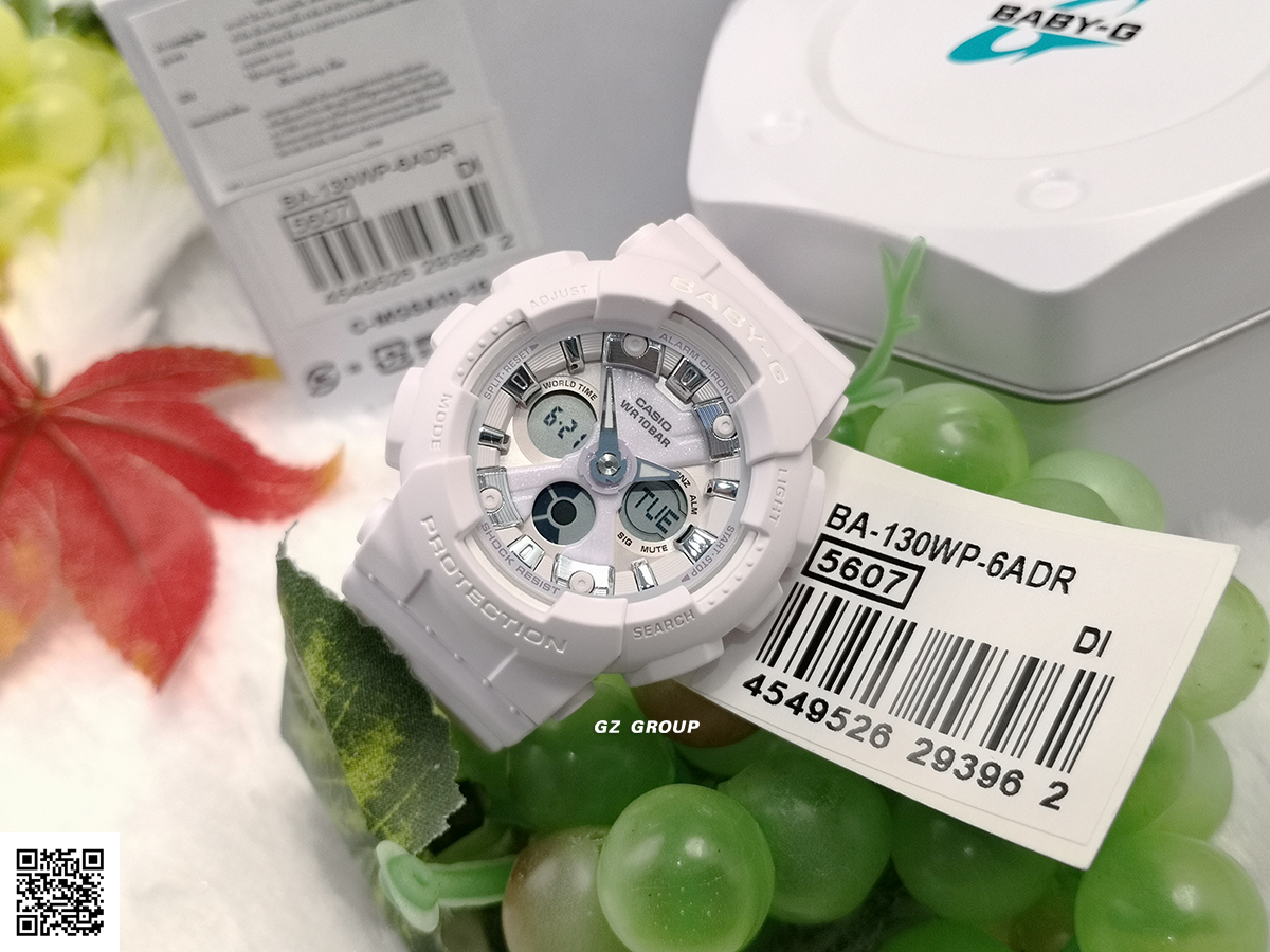 CASIO BABY-G นาฬิกาข้อมือ นาฬิกากันน้ำ นาฬิกาของแท้ ประกันศูนย์ CMG 1 ปี รุ่น BA-130WP-6A นาฬิกาสีม่วง