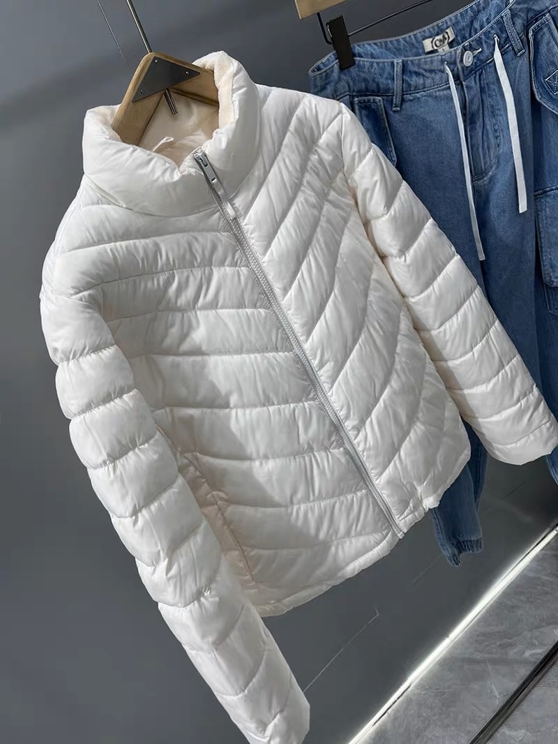 Gap เสื้อกันหนาว โค้ทฮู้ดเฟอร์ บุนวมอุ่น สีขาว แบรนด์ GAP(padded puffer coat