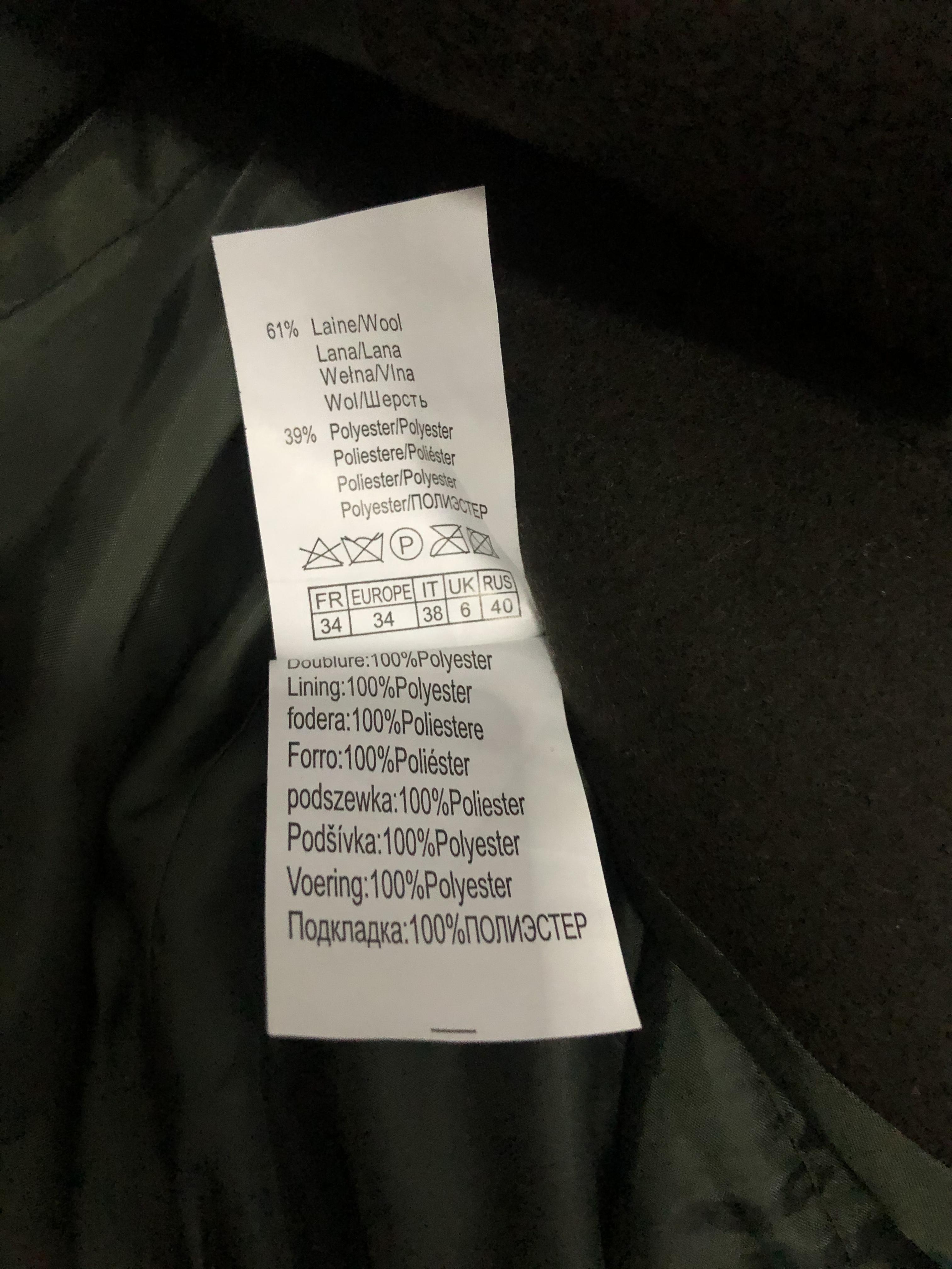 Camaieu เสื้อสูท เสื้อโค้ท สูทกันหนาว เนื้อผ้าสักหลาดวูล สีเขียว Camaieu เขียว