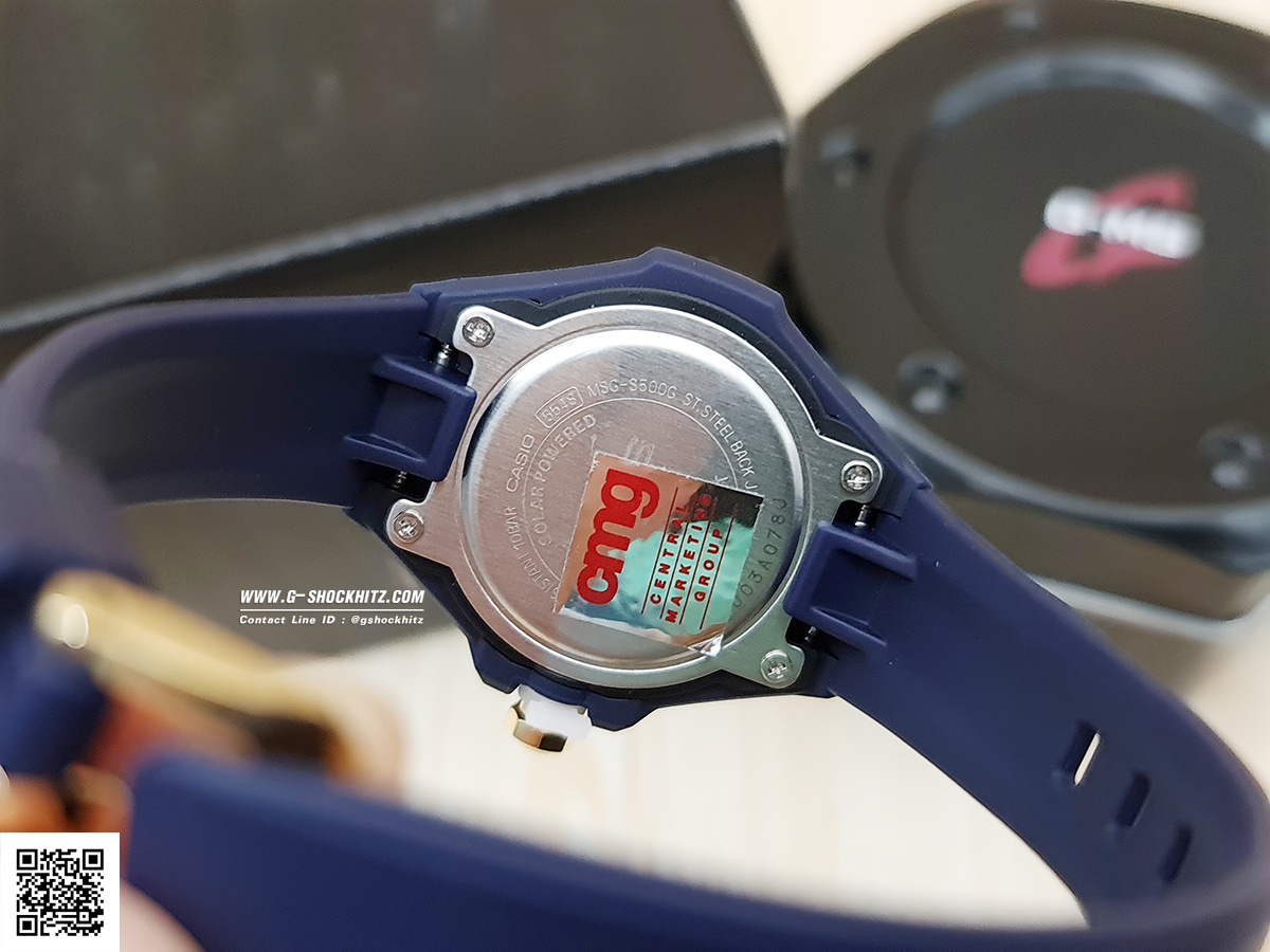 CASIO G-MS นาฬิกาข้อมือ นาฬิกากันน้ำ นาฬิกาของแท้ ประกันศูนย์ CMG 1 ปี รุ่น MSG-S500G-2A นาฬิกาสีน้ำเงิน