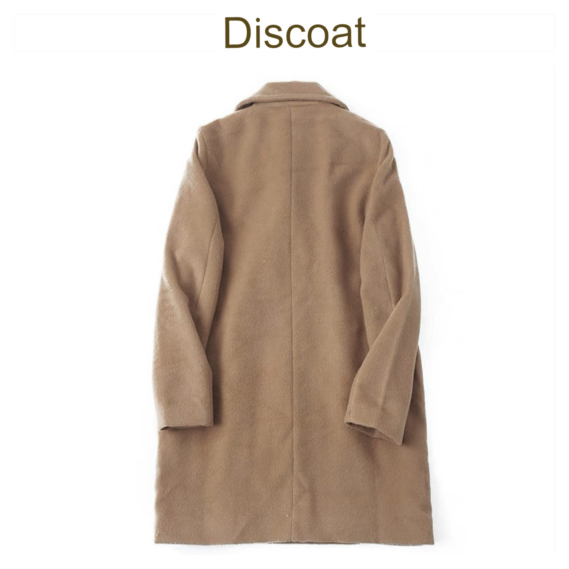 เสื้อโค้ท peacoat เสื้อโค้ทเฟอร์ โค้ทสักหลาดสีน้ำตาลกากี แบรนด์ DISCOAT(Japan)