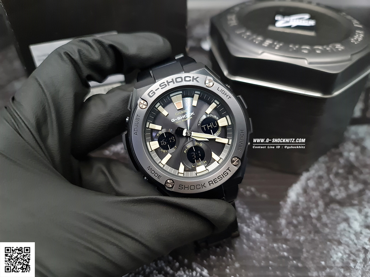 CASIO G-SHOCK นาฬิกาข้อมือ นาฬิกากันน้ำ นาฬิกาของแท้ ประกันศูนย์ CMG 1 ปี รุ่น GST-S130BD-1A นาฬิกาสีดำ