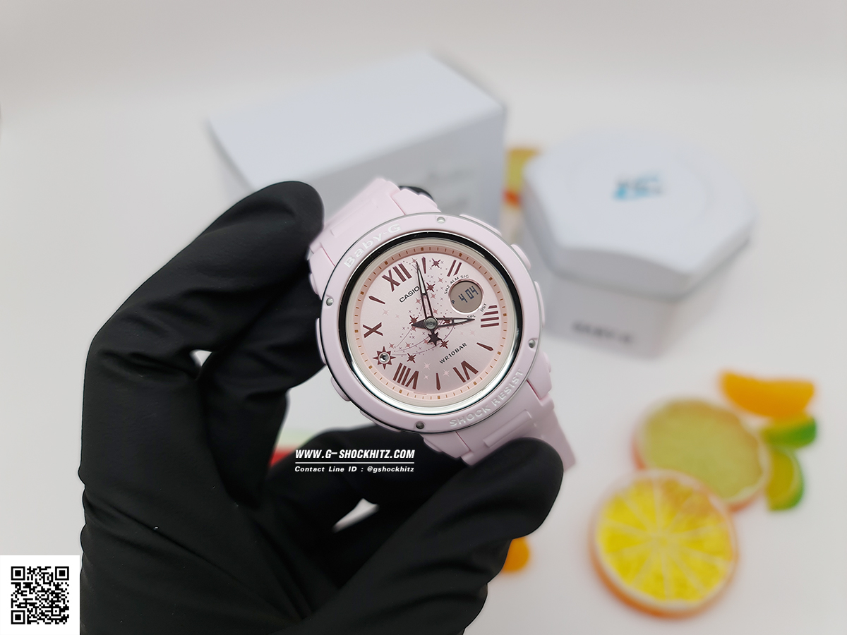 CASIO BABY-G นาฬิกาข้อมือ นาฬิกากันน้ำ นาฬิกาของแท้ ประกันศูนย์ CMG 1 ปี รุ่น BGA-150ST-4A นาฬิกาสีชมพู