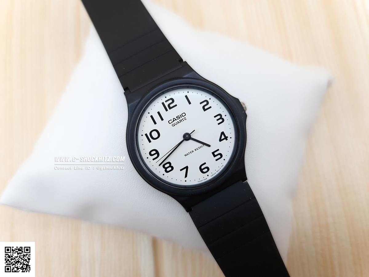 CASIO นาฬิกาคาสิโอ นาฬิกาข้อมือ นาฬิกากันน้ำ นาฬิกาของแท้ ประกันศูนย์ CMG 1 ปี รุ่น MQ-24-7B2 นาฬิกาสีดำ