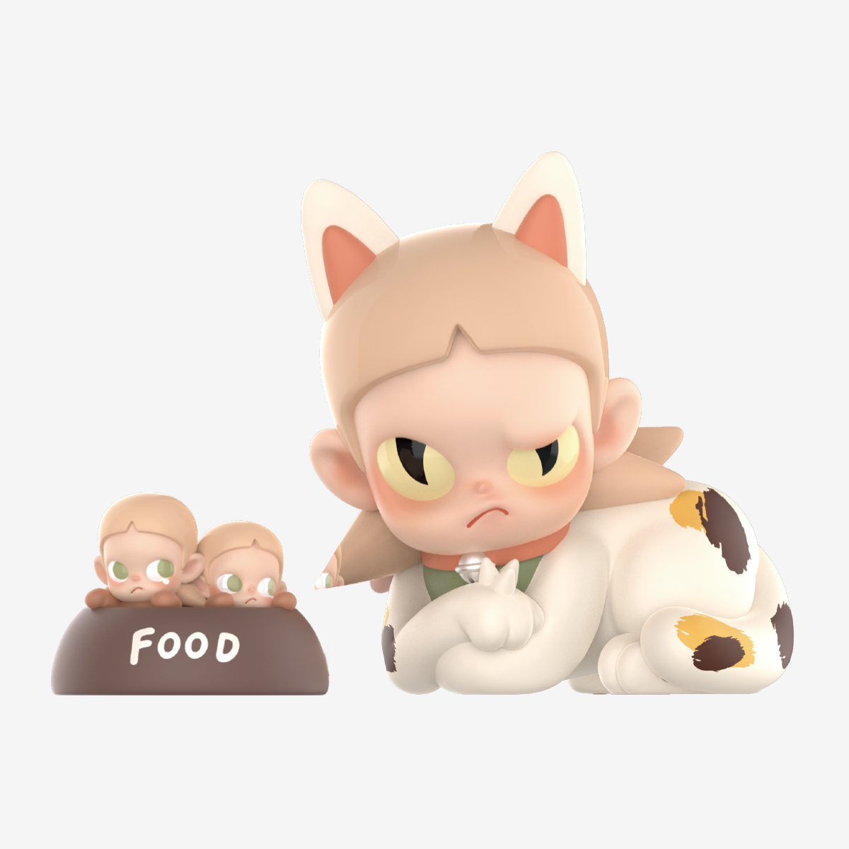 POP MART Zsiga Fussy Cat Figure ART TOY Zimomo น้ำตาล