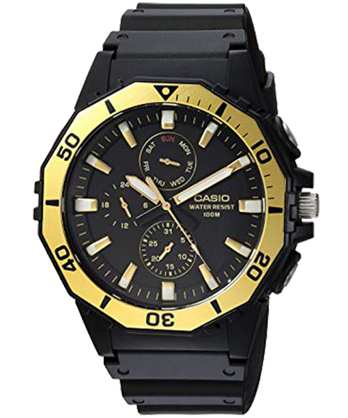 CASIO นาฬิกาคาสิโอ นาฬิกาข้อมือ นาฬิกากันน้ำ นาฬิกาของแท้ ประกันศูนย์ CMG 1 ปี รุ่น MRW-400H-9A นาฬิกาสีดำ