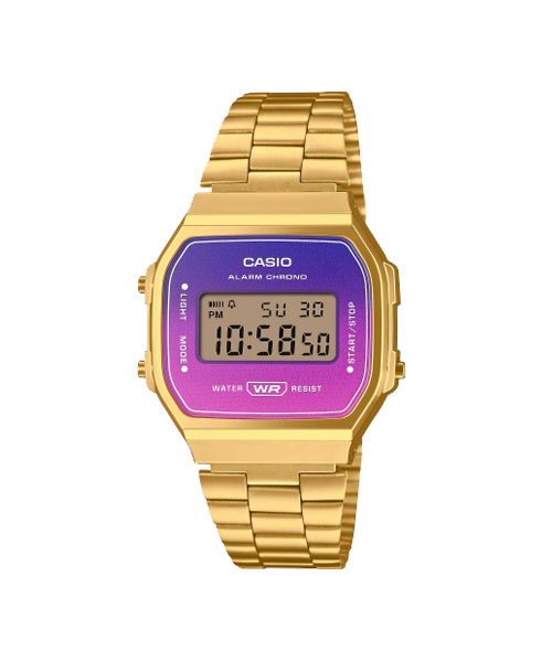 CASIO EDIFICE นาฬิกาข้อมือ นาฬิกากันน้ำ นาฬิกาของแท้ ประกันศูนย์ CMG 1 ปี รุ่น A168WERG-2A นาฬิกาสีทอง