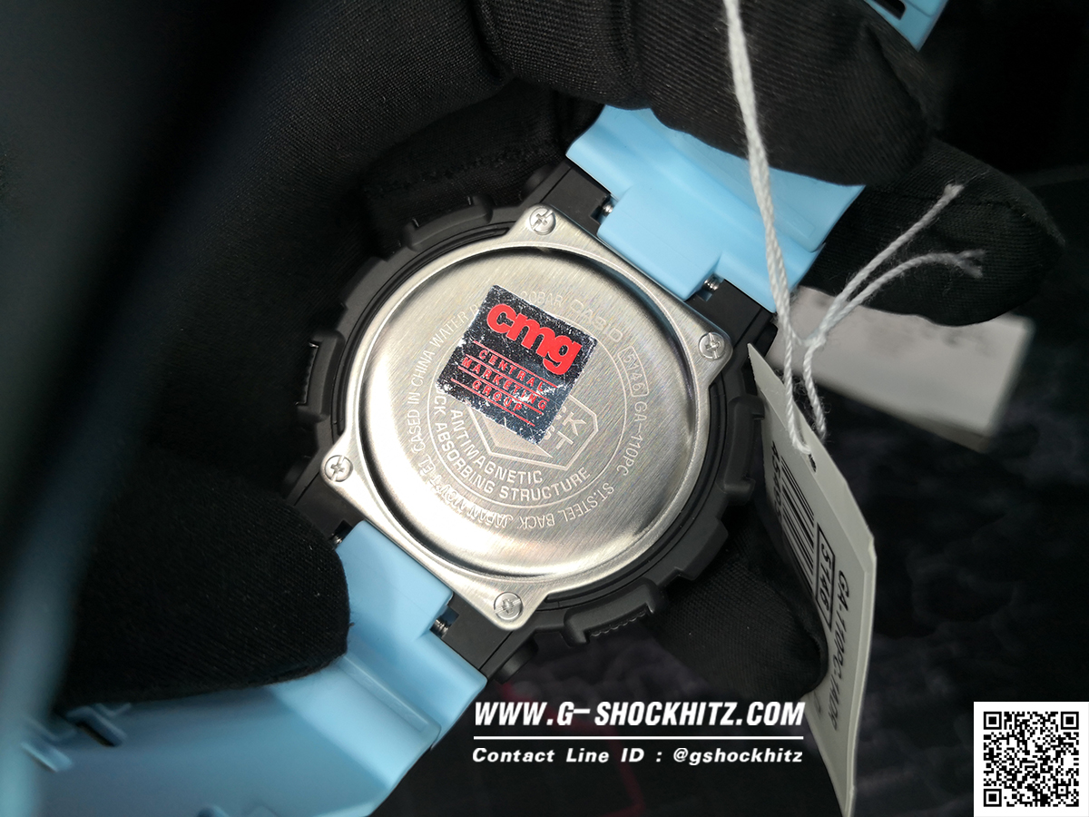 CASIO G-SHOCK นาฬิกาข้อมือ นาฬิกากันน้ำ นาฬิกาของแท้ ประกันศูนย์ CMG 1 ปี รุ่น GA-110PC-1A นาฬิกาสีดำ