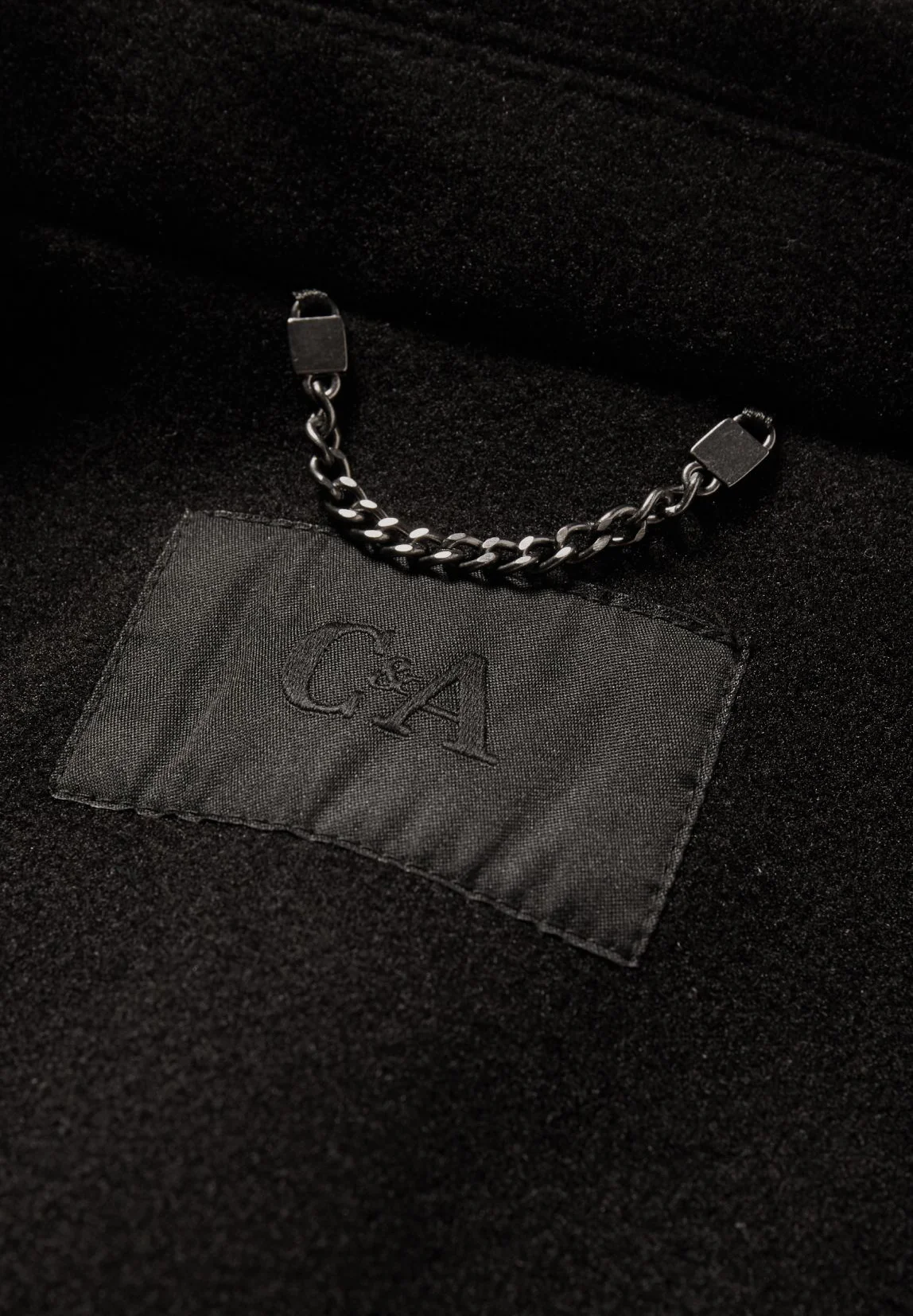 เสื้อโค้ทวูล Trench coat เสื้อโค้ทวูล โค้ทสีดำ แบรนด์ C&A