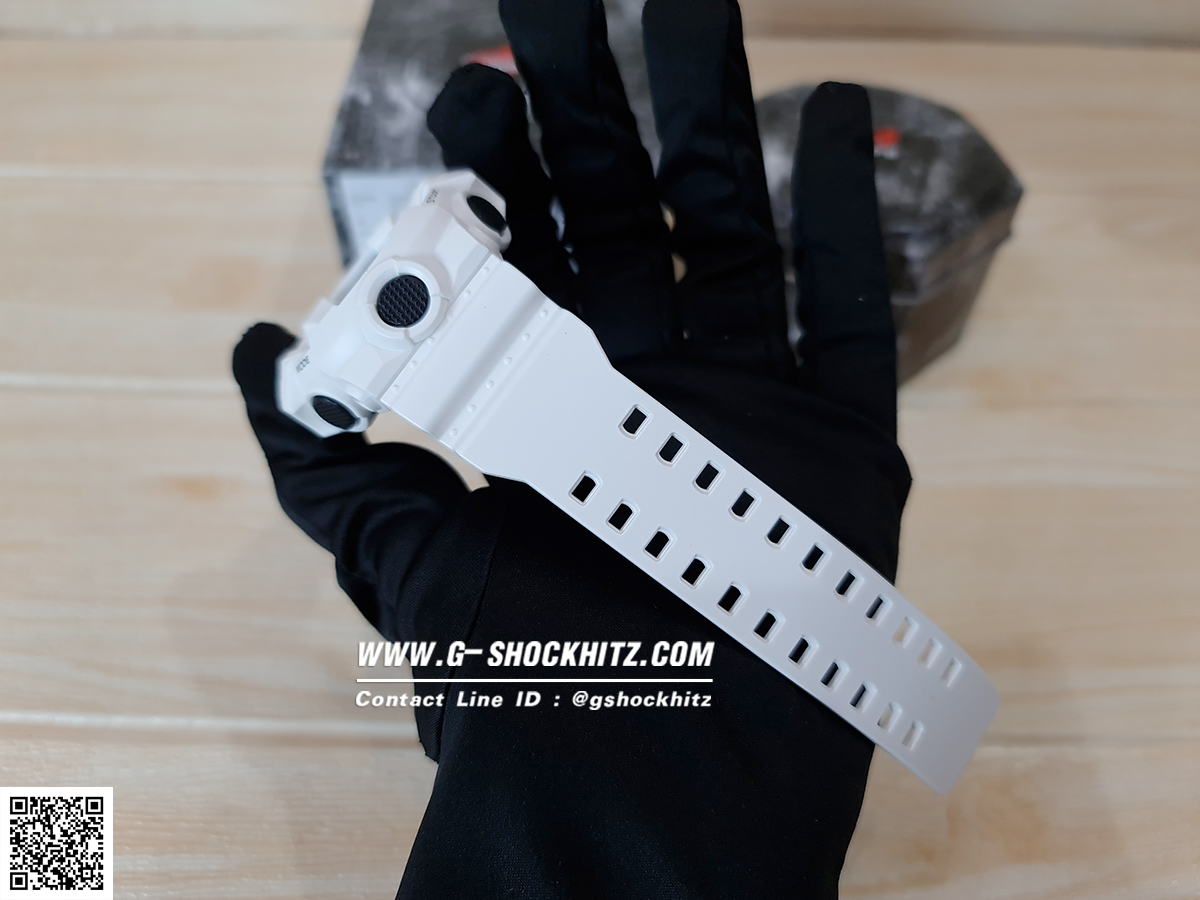 CASIO MID YEAR SALE G-SHOCK นาฬิกาข้อมือ นาฬิกากันน้ำ นาฬิกาของแท้ ประกันศูนย์ CMG 1 ปี รุ่น GA-700-7A นาฬิกาสีขาว