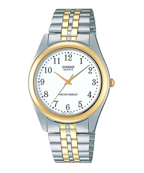 CASIO นาฬิกาคาสิโอ นาฬิกาข้อมือ นาฬิกากันน้ำ นาฬิกาของแท้ ประกันศูนย์ CMG 1 ปี รุ่น MTP-1129G-7B นาฬิกาสีเงิน