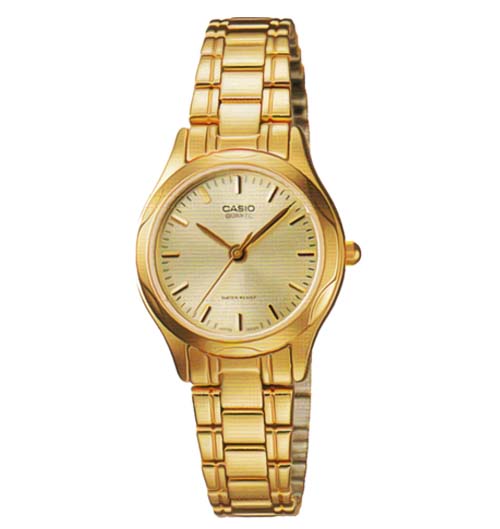 CASIO นาฬิกาคาสิโอ นาฬิกาข้อมือ นาฬิกากันน้ำ นาฬิกาของแท้ ประกันศูนย์ CMG 1 ปี รุ่น LTP-1275G-9A นาฬิกาสีทอง