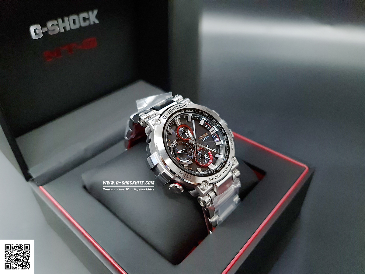 CASIO G-SHOCK นาฬิกาข้อมือ นาฬิกากันน้ำ นาฬิกาของแท้ ประกันศูนย์ CMG 1 ปี รุ่น MTG-B1000D-1A นาฬิกาสีเงิน