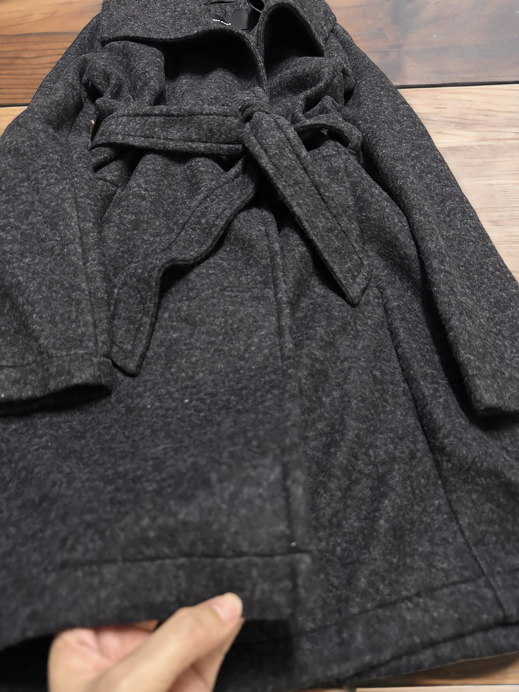 เสื้อโค้ท เสื้อกันหนาว เนื้อผ้าวูล โค้ทวูล สีดำ แบรนด์ vero moda