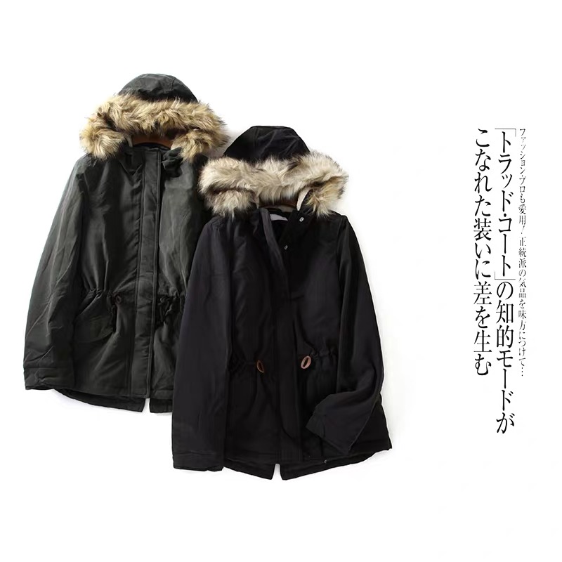 Only เสื้อโค้ทฮู้ดกันหนาว เสื้อปาร์กา parka สีดำ แบรนด์Only (ขนเฟอร์ถอดได้ค่ะ) ดำ