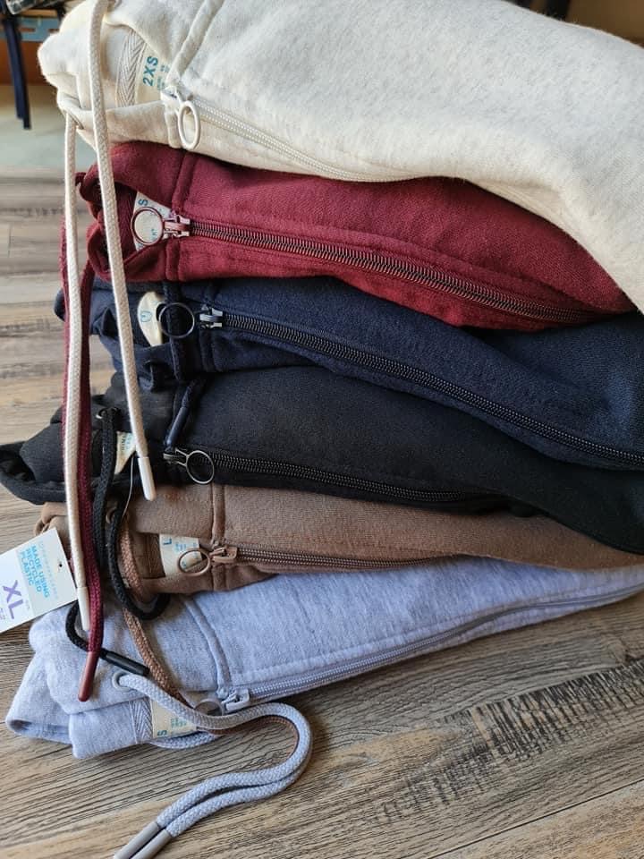 Primark เสื้อวอร์ม เสื้อกันหนาว หมวกฮู้ดสีเทา ซับขนอุ่นสีขาว แบรนด์PRIMARK สำเนา แดง