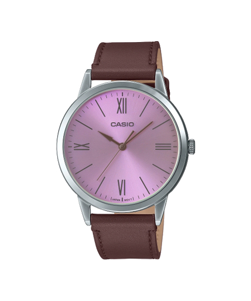 CASIO นาฬิกาคาสิโอ นาฬิกาข้อมือ นาฬิกากันน้ำ นาฬิกาของแท้ ประกันศูนย์ CMG 1 ปี รุ่น MTP-E600L-5B นาฬิกาสีน้ำตาล