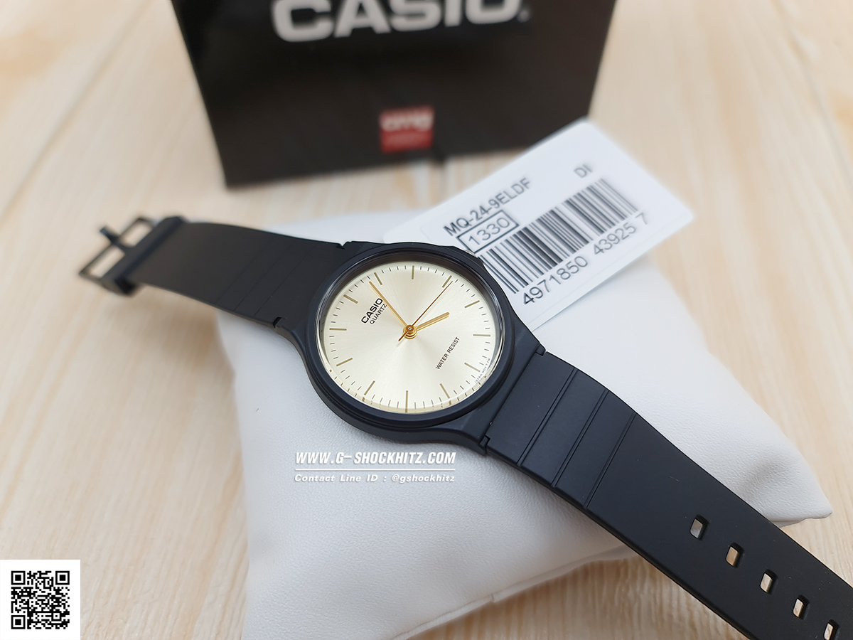 CASIO MID YEAR SALE นาฬิกาคาสิโอ พร้อมส่ง นาฬิกาข้อมือ นาฬิกากันน้ำ นาฬิกาของแท้ BTS ประกันศูนย์ CMG 1 ปี รุ่น MQ-24-9E นาฬิกาสีดำ