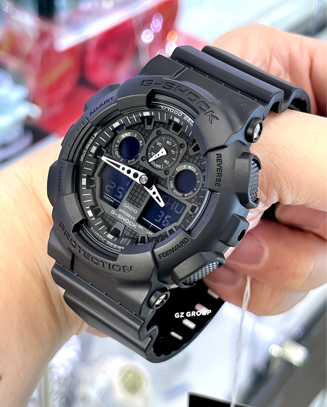 CASIO G-SHOCK นาฬิกาข้อมือ นาฬิกากันน้ำ นาฬิกาของแท้ ประกันศูนย์ CMG 1 ปี รุ่น GA-100-1A1 นาฬิกาสีดำ