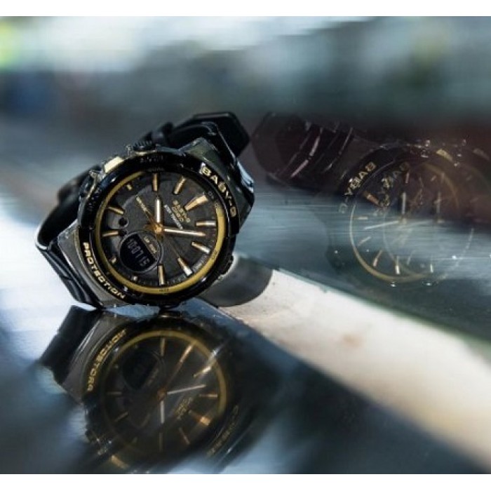 CASIO BABY-G นาฬิกาข้อมือ นาฬิกากันน้ำ นาฬิกาของแท้ ประกันศูนย์ CMG 1 ปี รุ่น BGS-100GS-1A นาฬิกาสีดำ