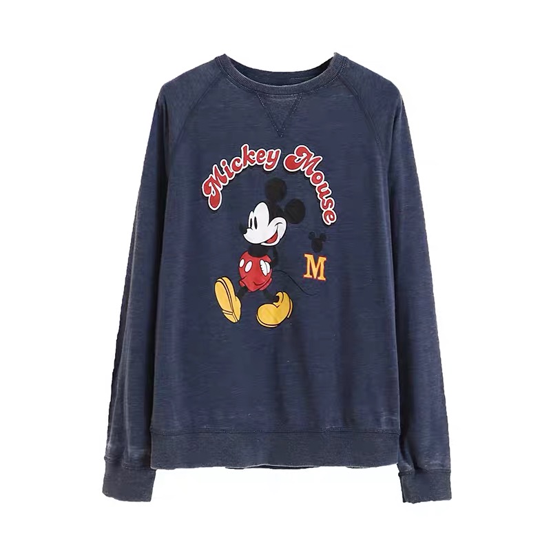 U.S.Apparel เสื้อยืดแขนยาว สกรีนMICKEY งาน U.S.Apparel เทาดำ