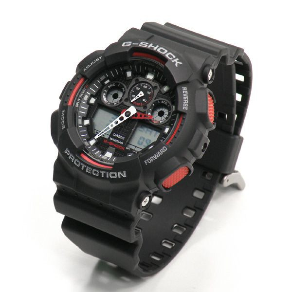 CASIO G-SHOCK นาฬิกาข้อมือ นาฬิกากันน้ำ นาฬิกาของแท้ ประกันศูนย์ CMG 1 ปี รุ่น GA-100-1A4 นาฬิกาสีดำ