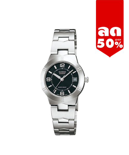 CASIO นาฬิกาคาสิโอ นาฬิกาข้อมือ นาฬิกากันน้ำ นาฬิกาของแท้ ประกันศูนย์ CMG 1 ปี รุ่น LTP-1241D-1A นาฬิกาสีเงิน