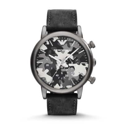 Emporio Armani Men's Quartz Watch AR1816 with Leather Strap