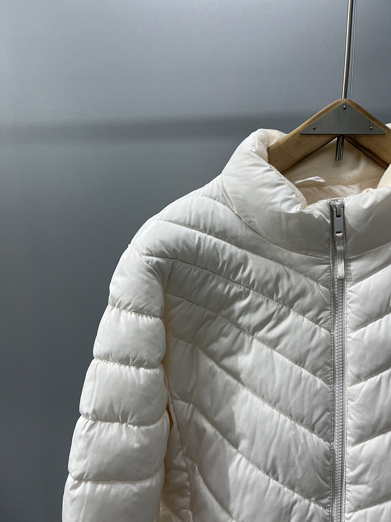 Gap เสื้อกันหนาว โค้ทฮู้ดเฟอร์ บุนวมอุ่น สีขาว แบรนด์ GAP(padded puffer coat